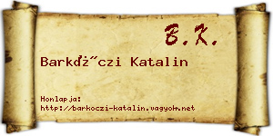 Barkóczi Katalin névjegykártya