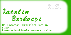 katalin barkoczi business card